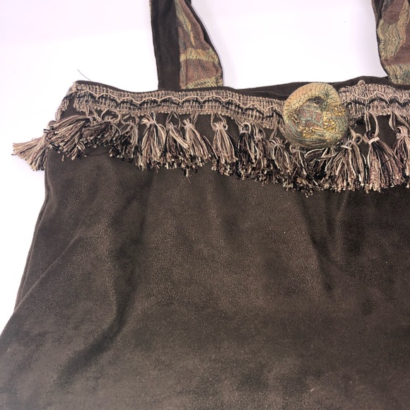 Handmade Chocolate Brown Suede Purse by Sally Sac - Picture 2 of 10